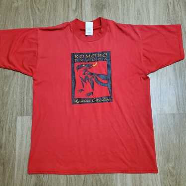 Vintage Kansas City Zoo T Shirt Sz L Komodo Drago… - image 1