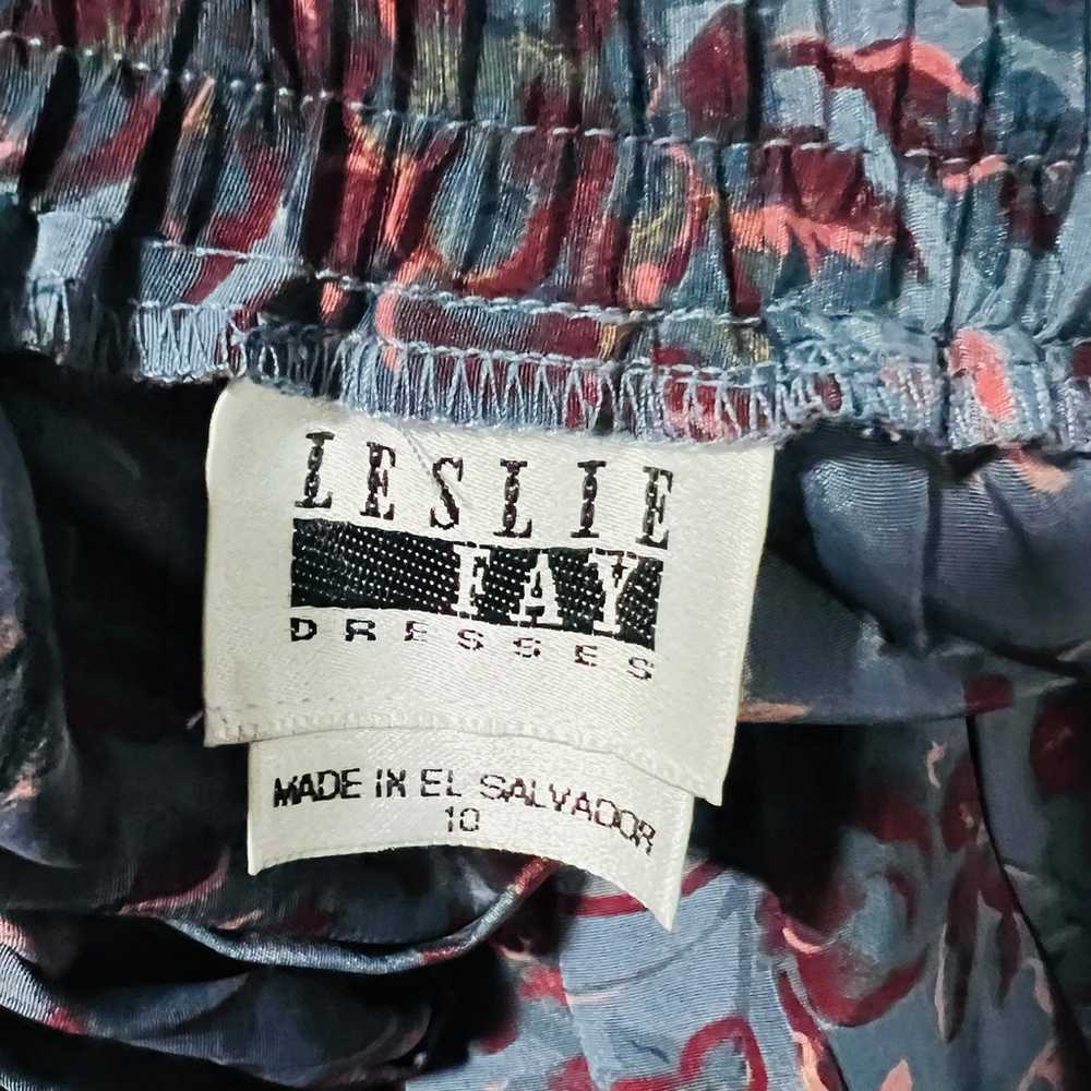Vintage Leslie Fay Pleated Floral Skirt Midi Elas… - image 6