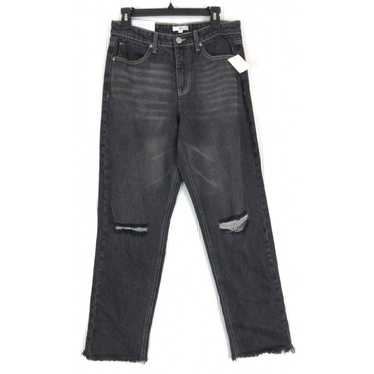 BP.  jeans ripped black high waist ankle Mom size 