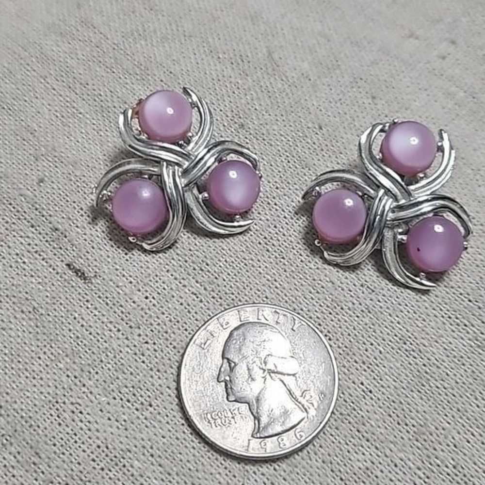 Vintage 60s Pink Purple Moonglow Thermoset Clip-o… - image 7