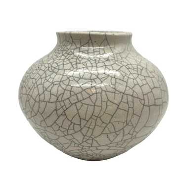 MCM Crackle Glaze Dryden Ceramic Glaze Vase - image 1