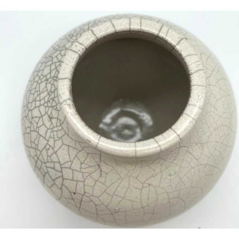 MCM Crackle Glaze Dryden Ceramic Glaze Vase - image 3