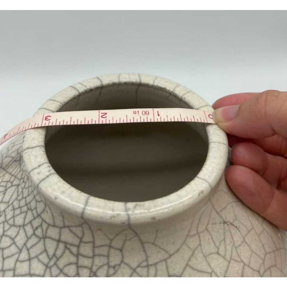 MCM Crackle Glaze Dryden Ceramic Glaze Vase - image 9