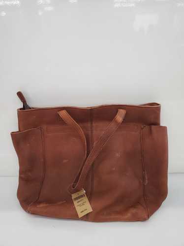VTG Duluth Trading Co Pebbled Brown Leather Zip To