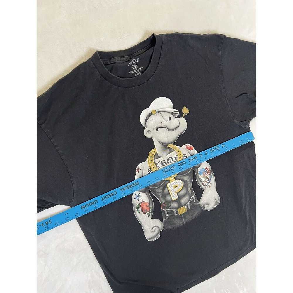 Vintage Popeye T-Shirt Size XL Ripped Gangster Po… - image 3