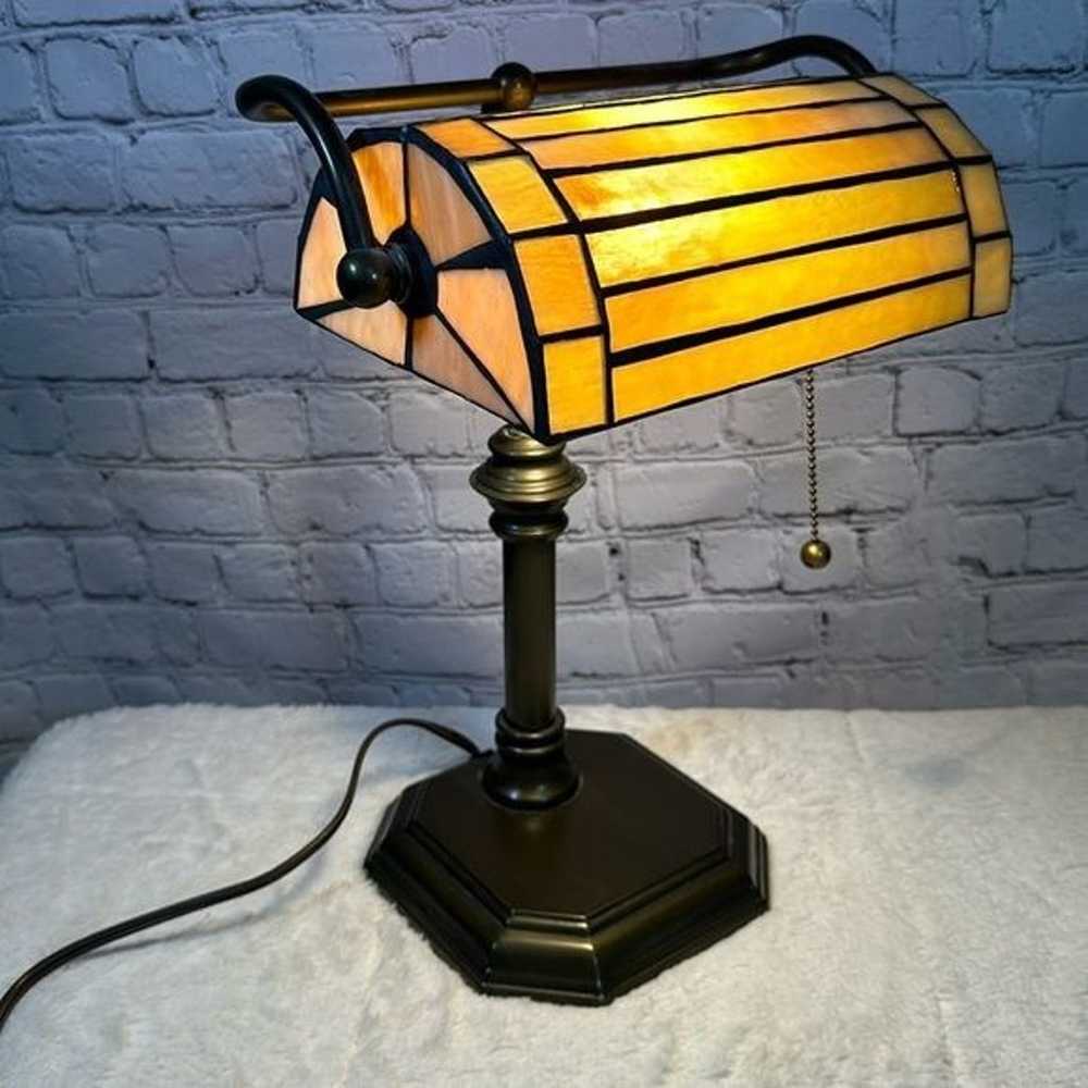 Bankers Lamp Tiffany Table Desk Lamp Stained Glas… - image 1