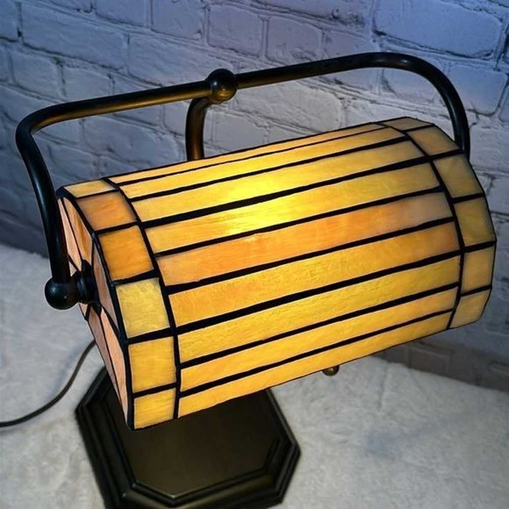 Bankers Lamp Tiffany Table Desk Lamp Stained Glas… - image 3