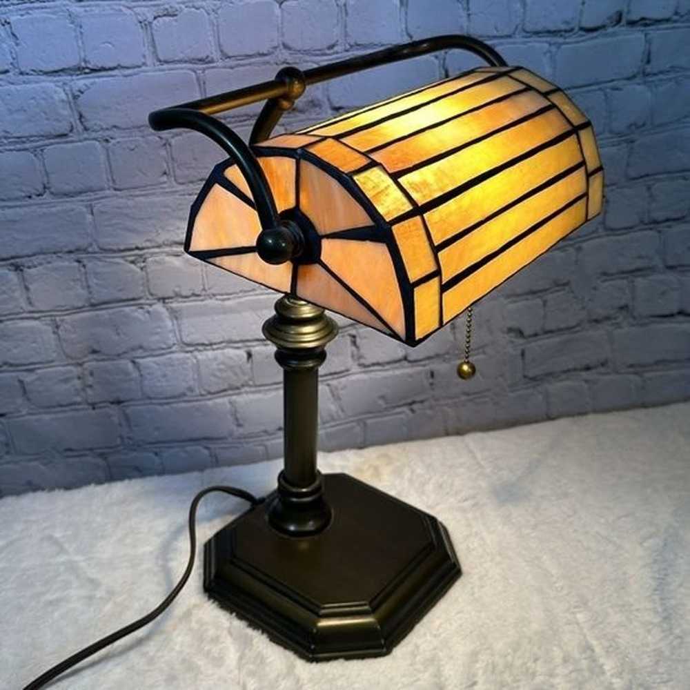Bankers Lamp Tiffany Table Desk Lamp Stained Glas… - image 4