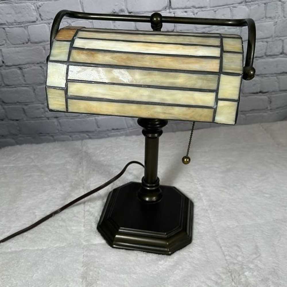 Bankers Lamp Tiffany Table Desk Lamp Stained Glas… - image 7