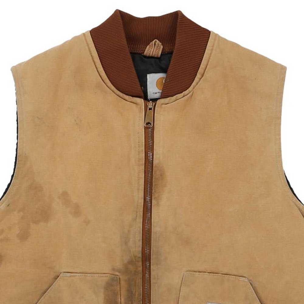 Heavily Worn Carhartt Gilet - Large Beige Cotton - image 5