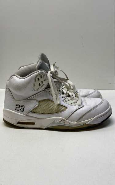 Nike Air Jordan 5 Retro Sneakers Metallic White 8