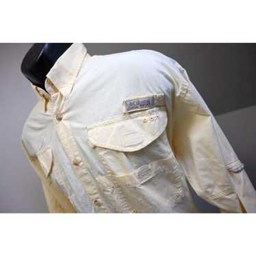 Vintage Columbia PFG Vented Fishing Shirt Yellow L