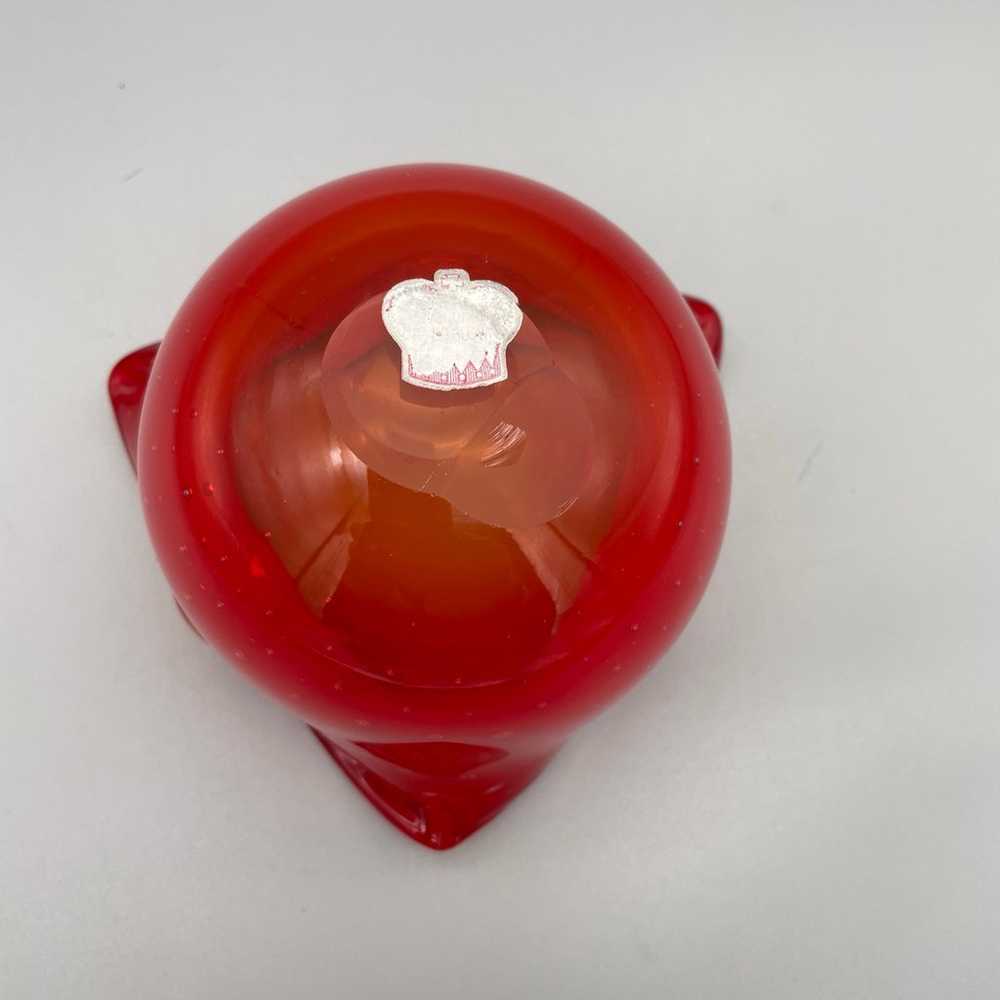 Murano Bubble Glass Red Ashtray Mid Century Moder… - image 4