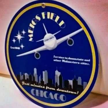 Chicago Meigs Field Airport Retro Metal Sign • air