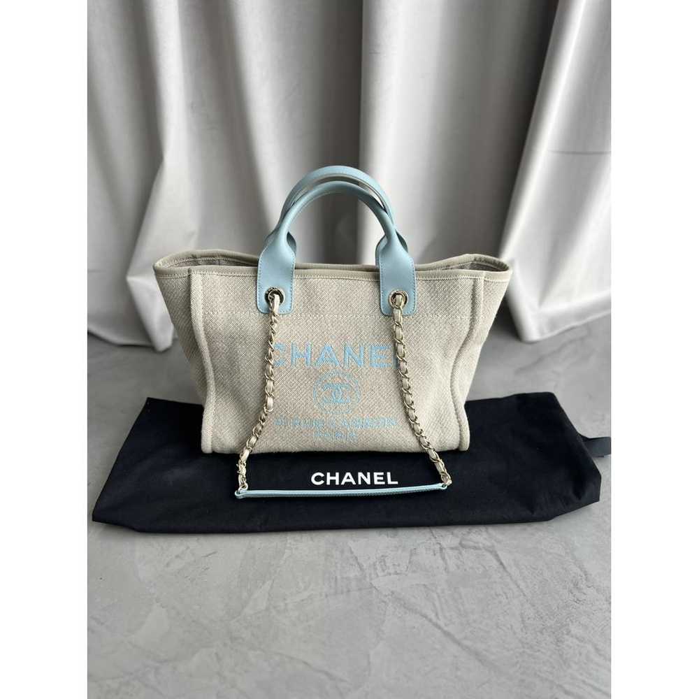 Chanel Deauville cloth tote - image 2