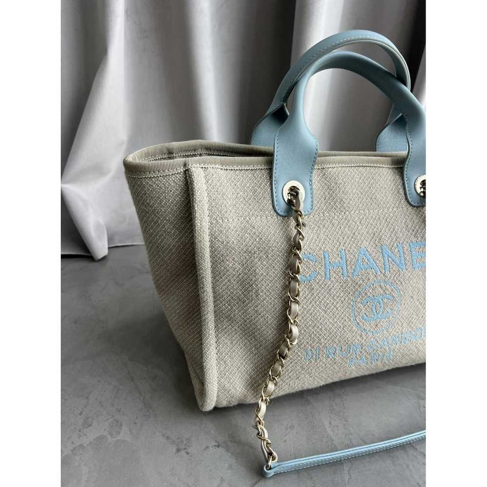 Chanel Deauville cloth tote - image 3