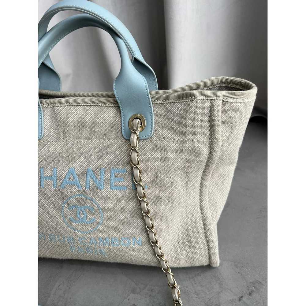 Chanel Deauville cloth tote - image 4