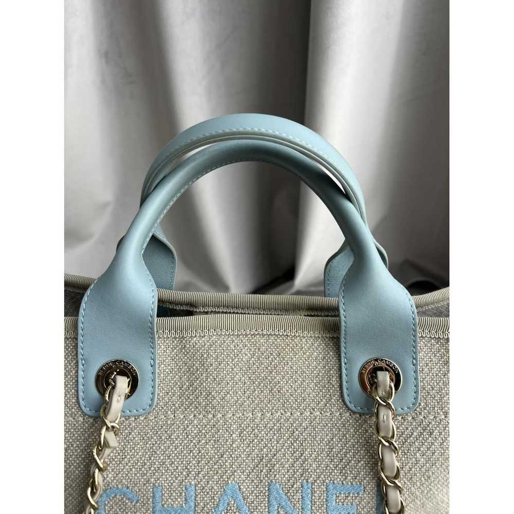 Chanel Deauville cloth tote - image 5