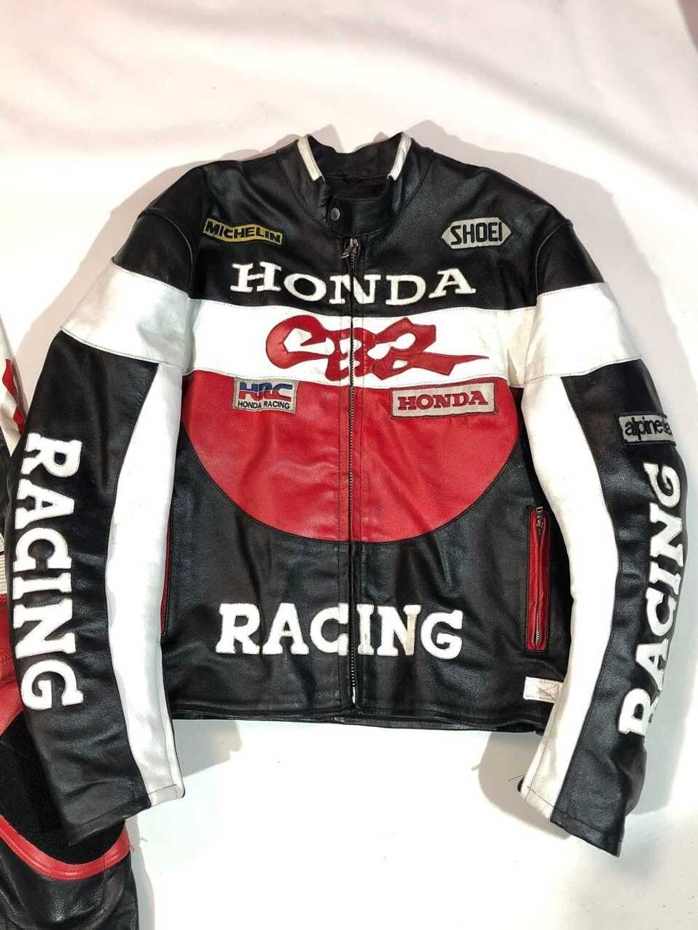 Genuine Leather × Honda × Racing Honda Vintage Mo… - image 2