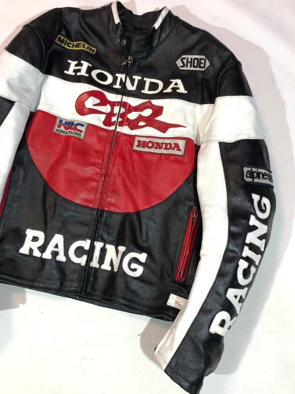 Genuine Leather × Honda × Racing Honda Vintage Mo… - image 4