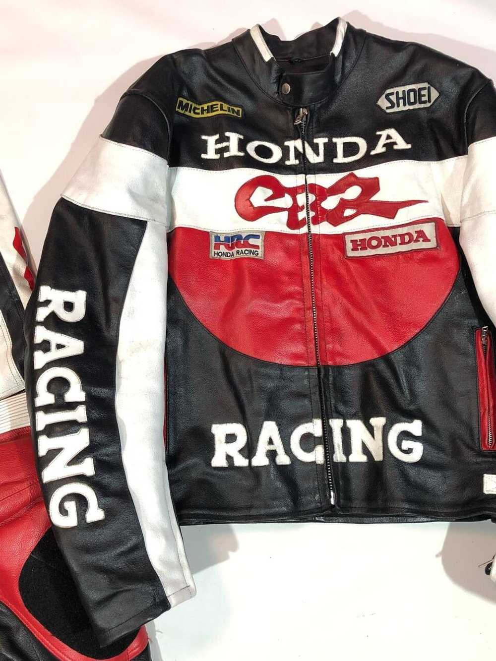 Genuine Leather × Honda × Racing Honda Vintage Mo… - image 5