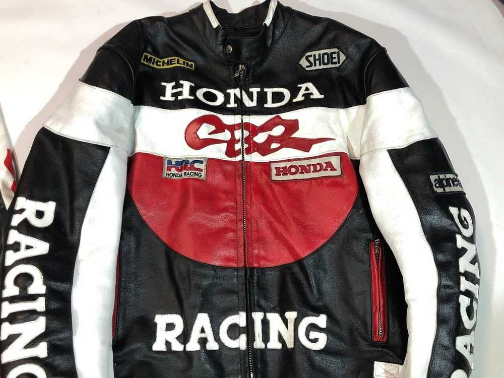 Genuine Leather × Honda × Racing Honda Vintage Mo… - image 6