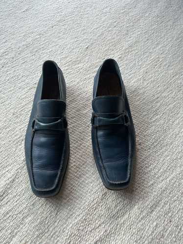 Salvatore Ferragamo Blue Ferragamo Loafer