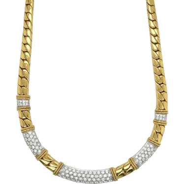 18K Yellow Gold Diamond Necklace