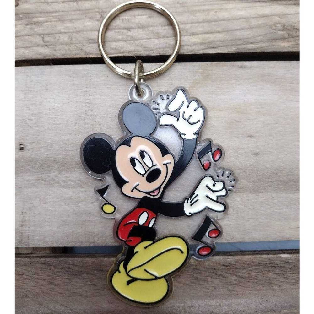 Vintage Plastic Mickey Mouse Dancing Keychain Dis… - image 1