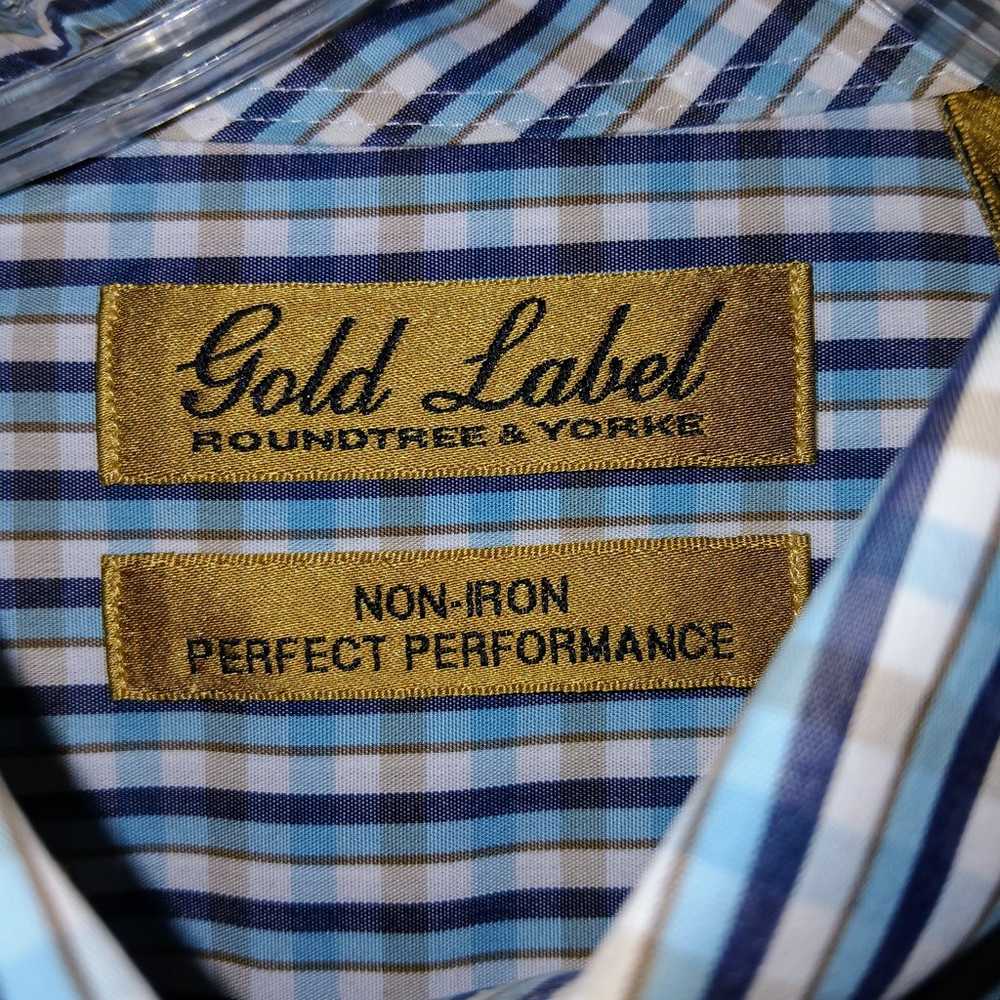 Gold Label XLT Rountree & Yorke Blue S/S Button U… - image 4