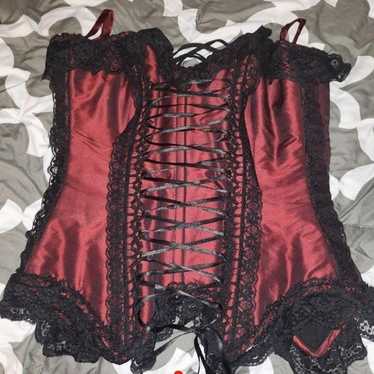 Vintage corset red and black