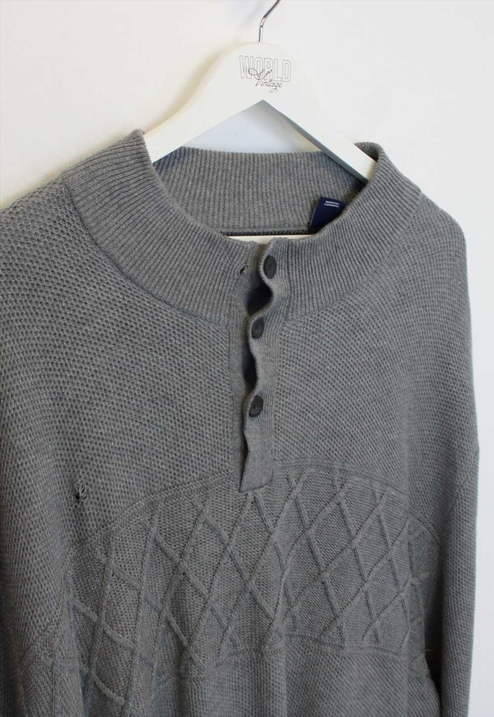 Vintage Chaps knitted sweatshirt in grey. Best fi… - image 2