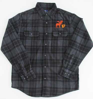 George George Men's Embroidered Flannel Shirt Size