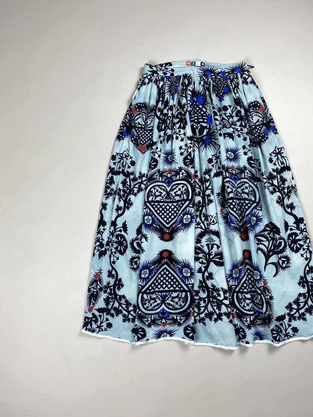 MSGM MSGM ladies overprinted viscose skirt size 4… - image 2