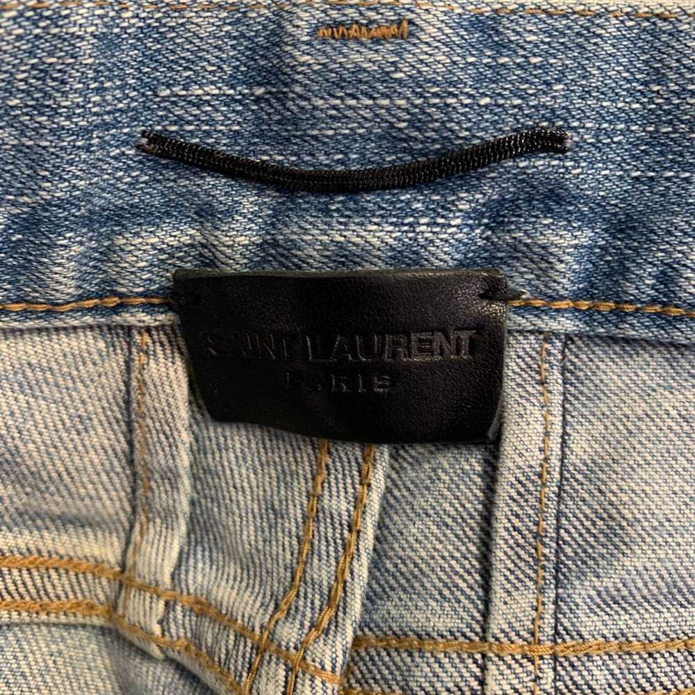 Saint Laurent Paris 2016 Blue Distressed Cotton B… - image 4