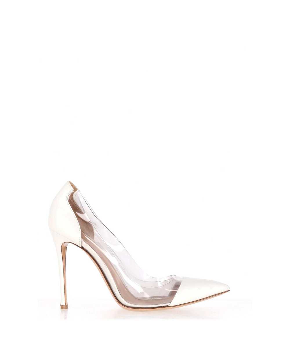 Gianvito Rossi White Patent Leather and PVC Point… - image 6