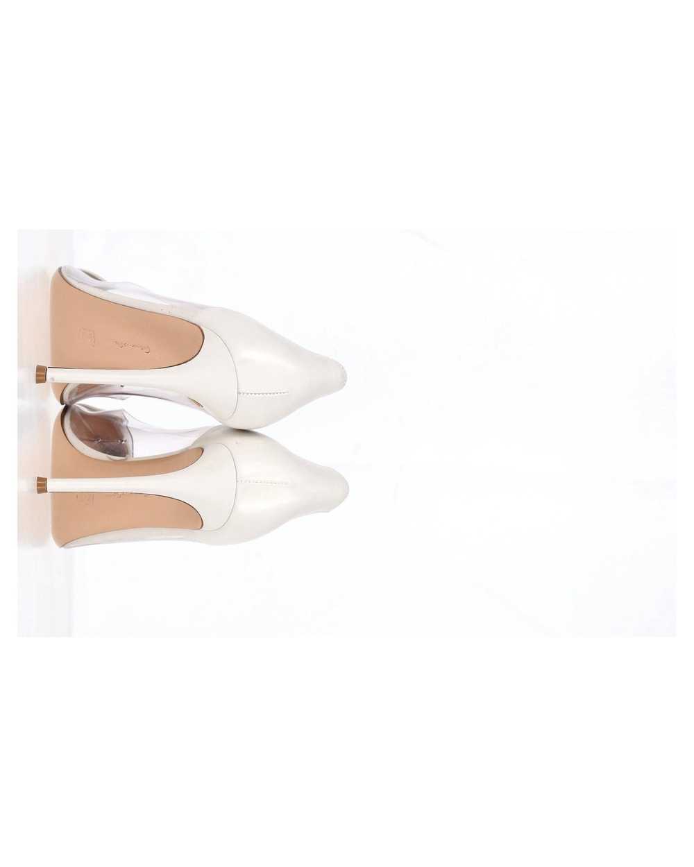 Gianvito Rossi White Patent Leather and PVC Point… - image 8