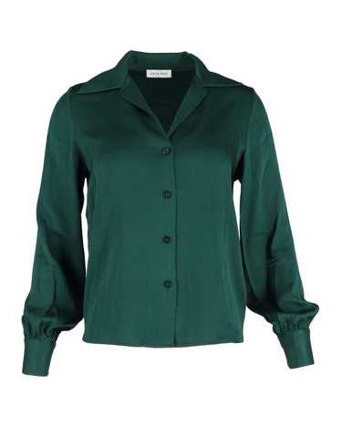 Anine Bing Luxurious Emerald Green Silk Button-Up 