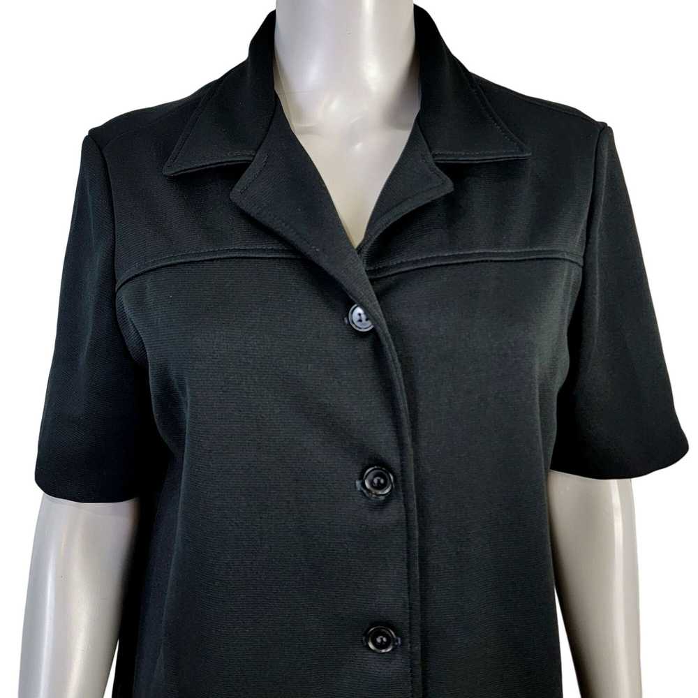 Vintage Vintage 70s Button Shirt Women XL 14 Blac… - image 11