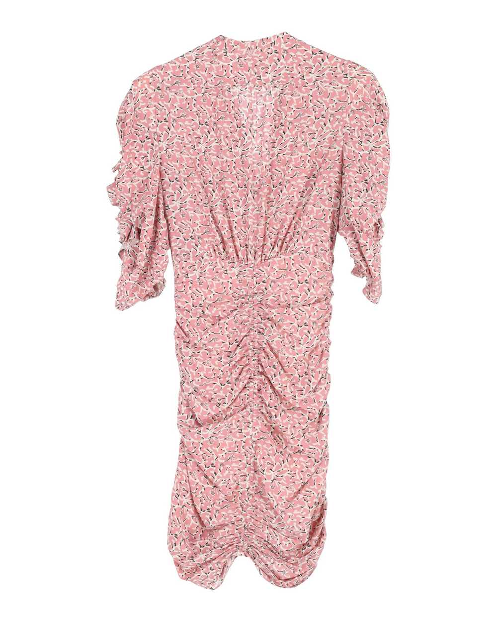 Isabel Marant Floral Ruched-Seam Mini Dress in Pi… - image 3