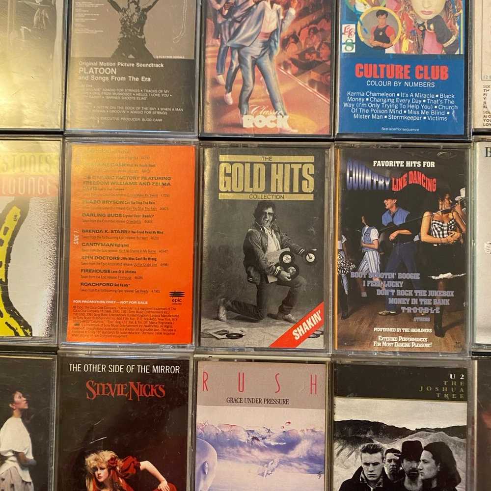 Lot of 30 80s Rock/Pop Cassettes REO/U2/Stones/Sc… - image 4