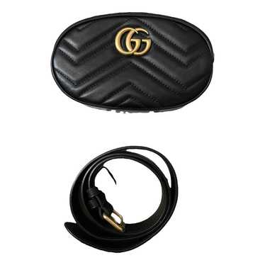 Gucci Gg Marmont Oval leather mini bag