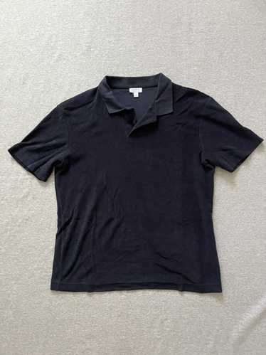 Sunspel Sunspel Terry Towel Polo Shirt in Navy