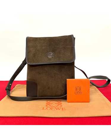 Loewe Brown Suede Crossbody Bag in Excellent Condi