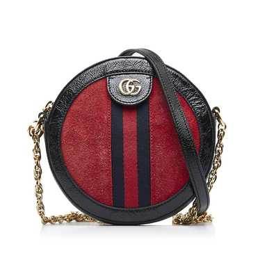 Gucci Gucci Mini Suede Round Ophidia Crossbody - image 1