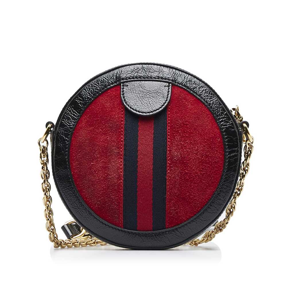 Gucci Gucci Mini Suede Round Ophidia Crossbody - image 3