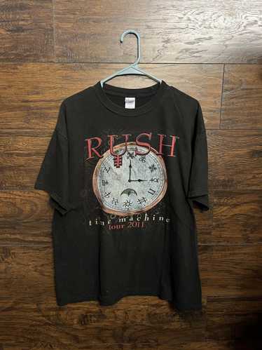 Designer Vtg Rush T-shirt Tour Time Machine 2011 -