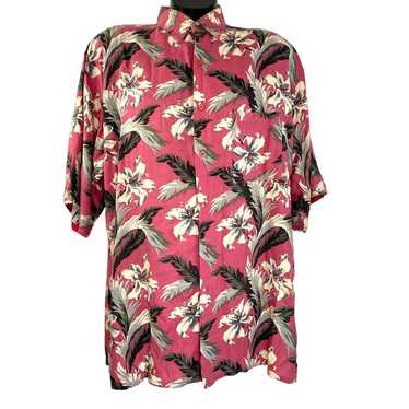 Vintage top Bruno B Men's 100% Silk Hawaiian Shirt - XL