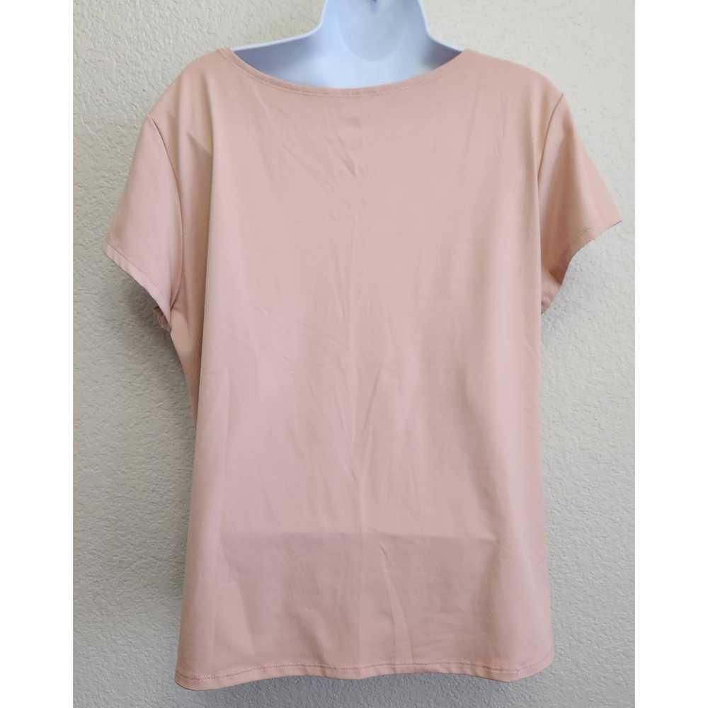 Other Ruby Rd. Salmon Pink Short Cap Sleeves Top … - image 3