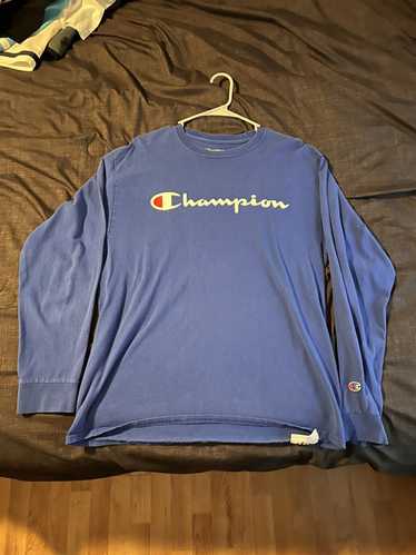 Champion Champion Long Sleeve Logo Tee Blue